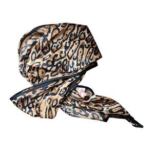 CATTANI OF CALIFORNIA vintage 60's purse scarf hair scarf leopard printed Nylon